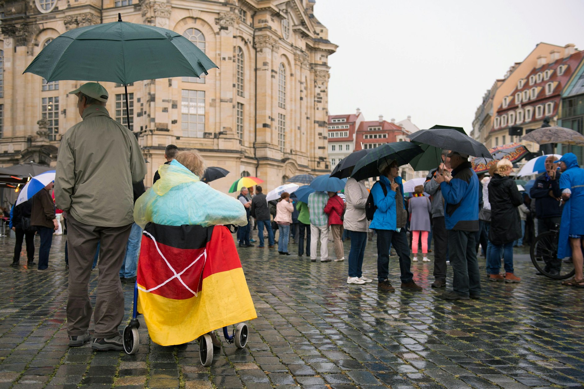 Pegida-Anhänger in Dresden