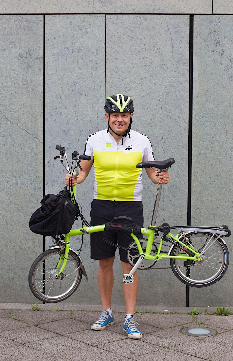 Passionierter Alltags-Radfahrer: Sven Krein aus Velten. An manchen Tagen fährt er 34 Kilometer mit dem Rad von Velten nach Wilmersdorf zur Arbeit. Da stört jede Rotphase, die nicht nötig ist.