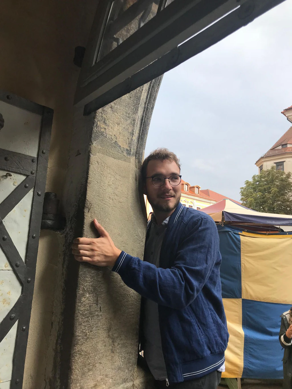 Lukas Rietzschel am Flüsterbogen in Görlitz.