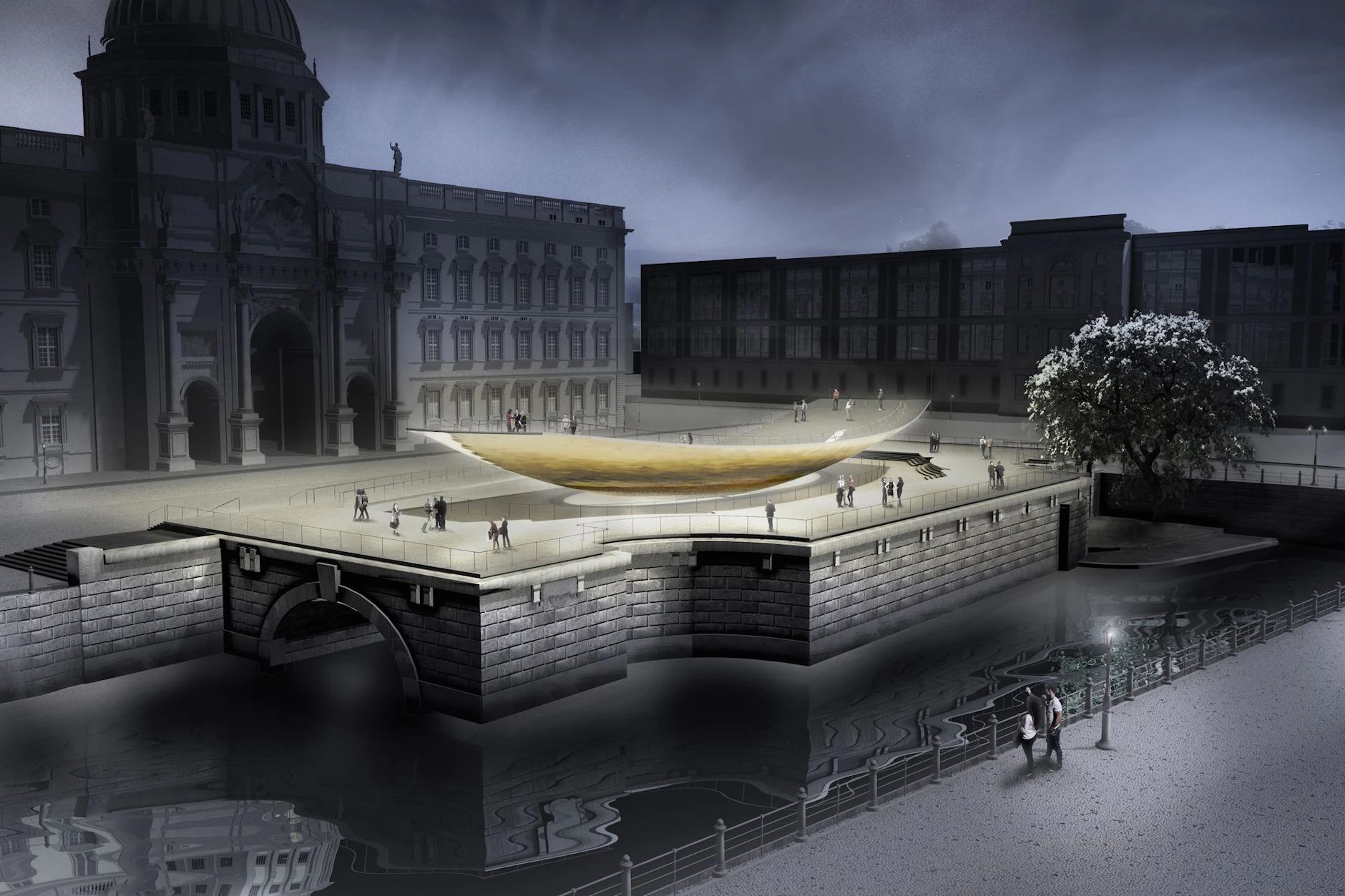 Als Animation sieht das Denkmal beeindruckend aus: Da die Stahlbaufirma insolvent ist, muss wohl der ganze Auftrag neu ausgeschrieben werden.