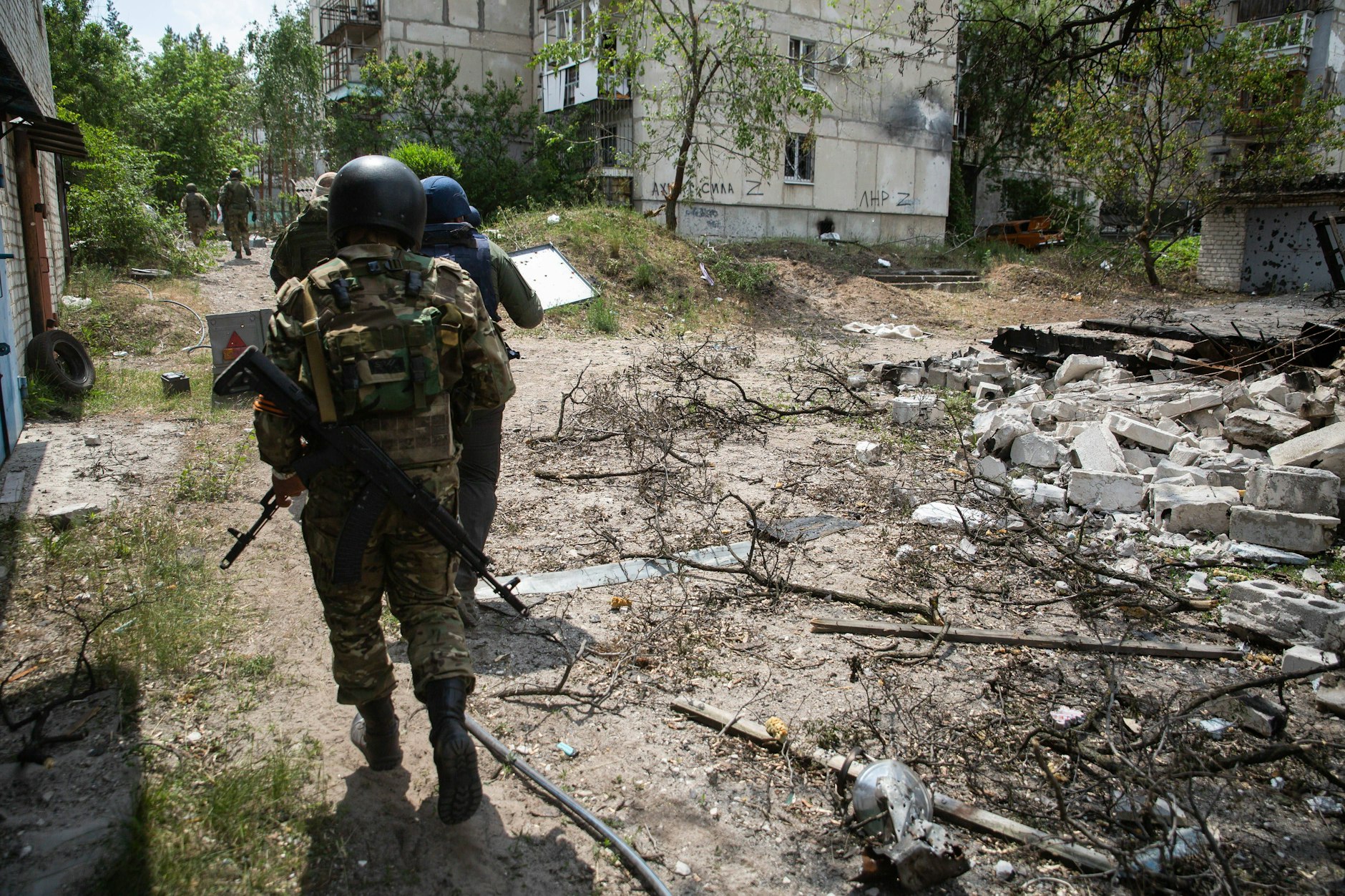 Soldaten im Donbass in der Ukraine.