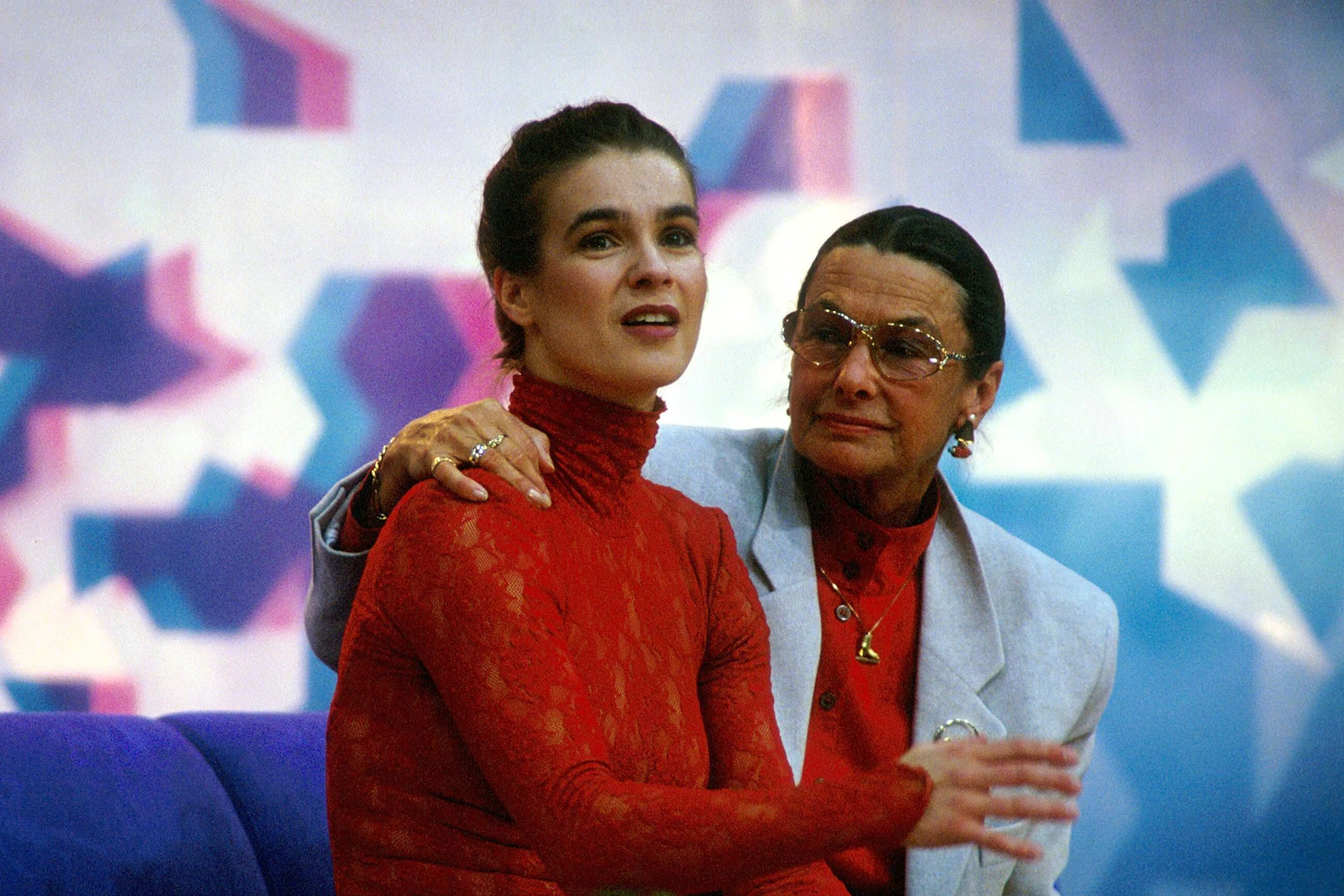 Katarina Witt (l.) 1984 mit ihrer Trainerin Jutta Müller