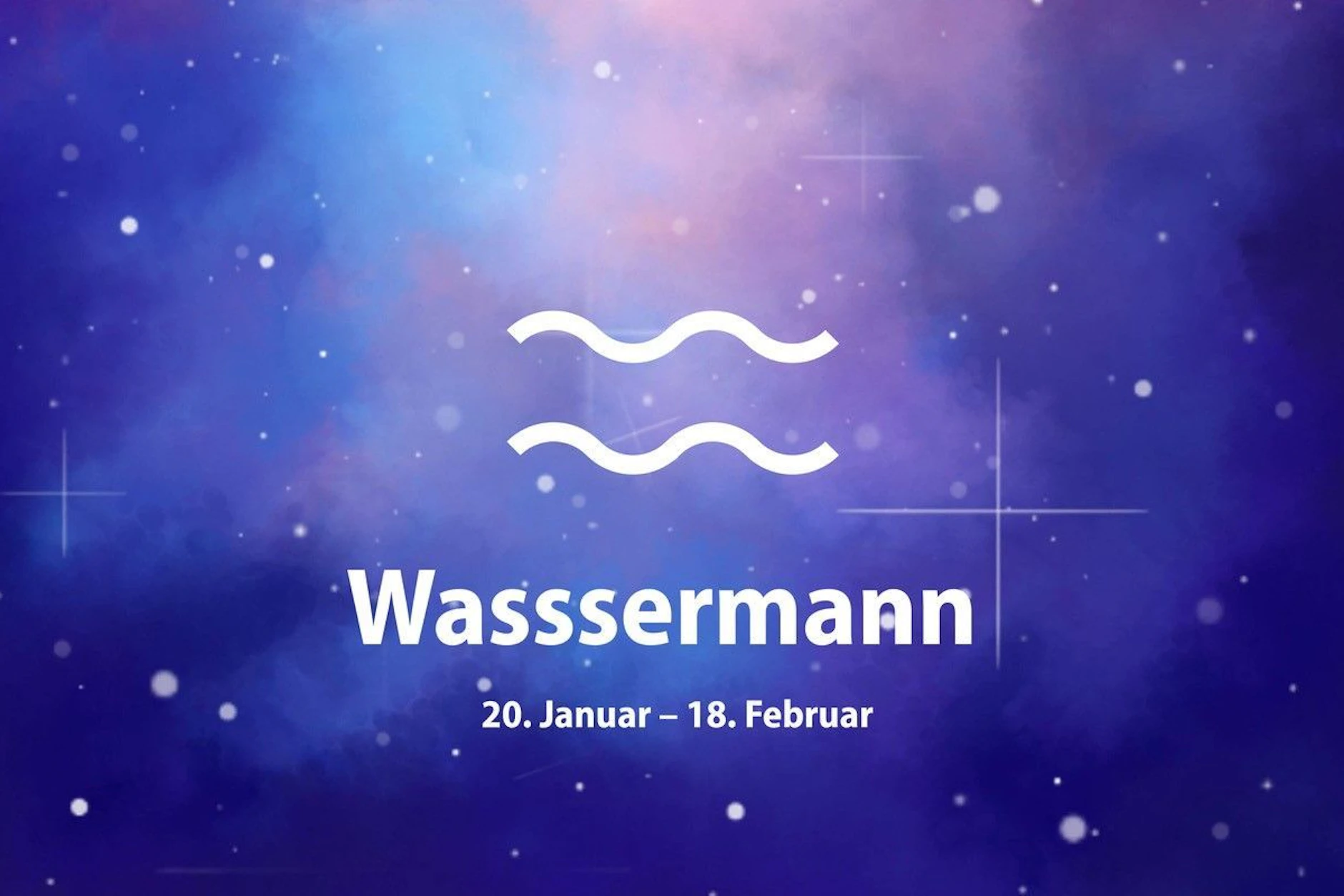 Zum Sternzeichen Wassermann gehören alle, die zwischen dem 20. Januar und dem 18. Februar geboren wurden.