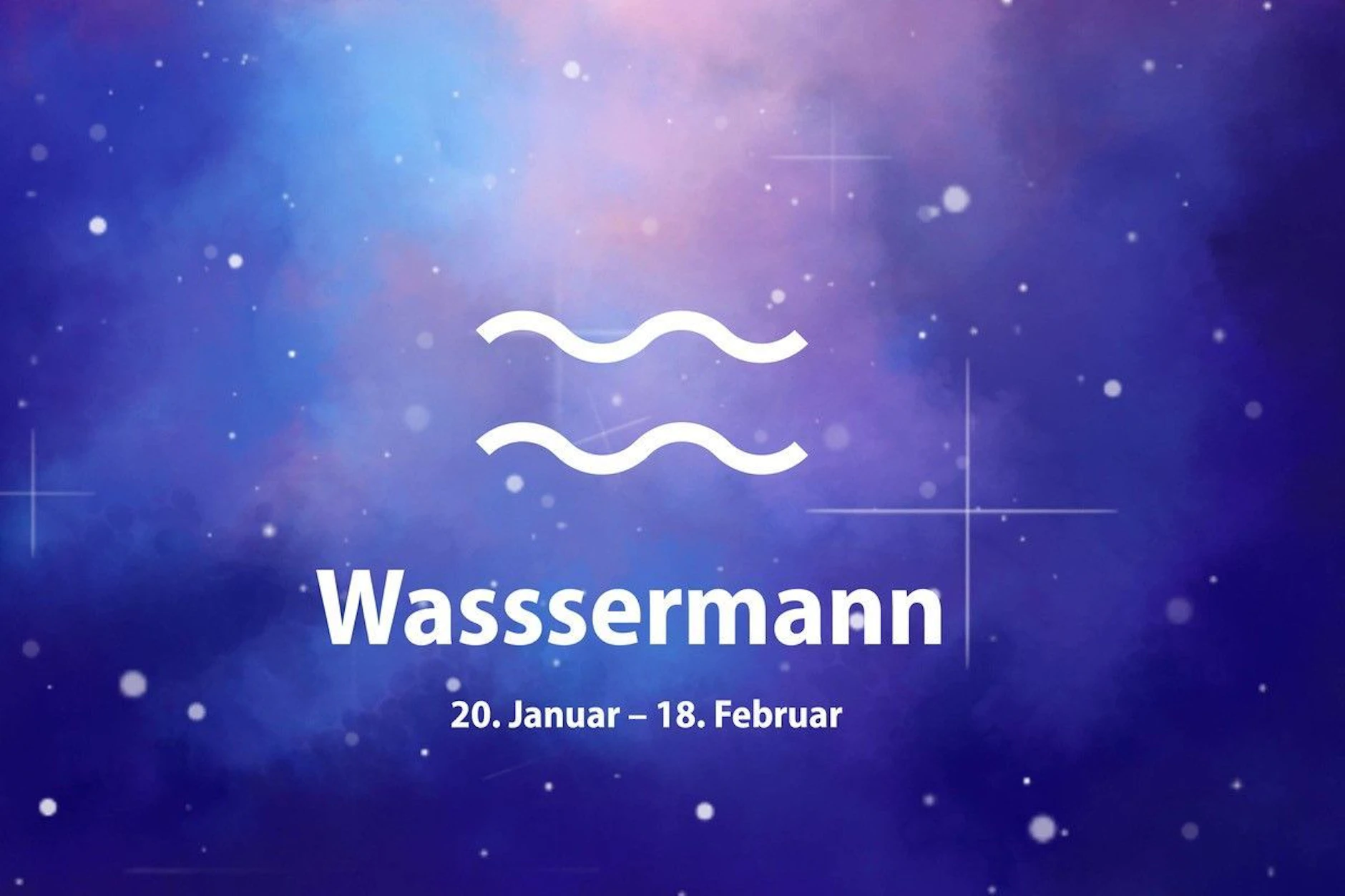 Zum Sternzeichen Wassermann gehören alle, die zwischen dem 20. Januar und dem 18. Februar geboren wurden. 