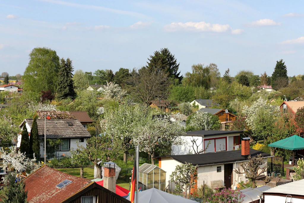 Eine grüne Idylle: eine Kleingartenanlage in Berlin-Charlottenburg