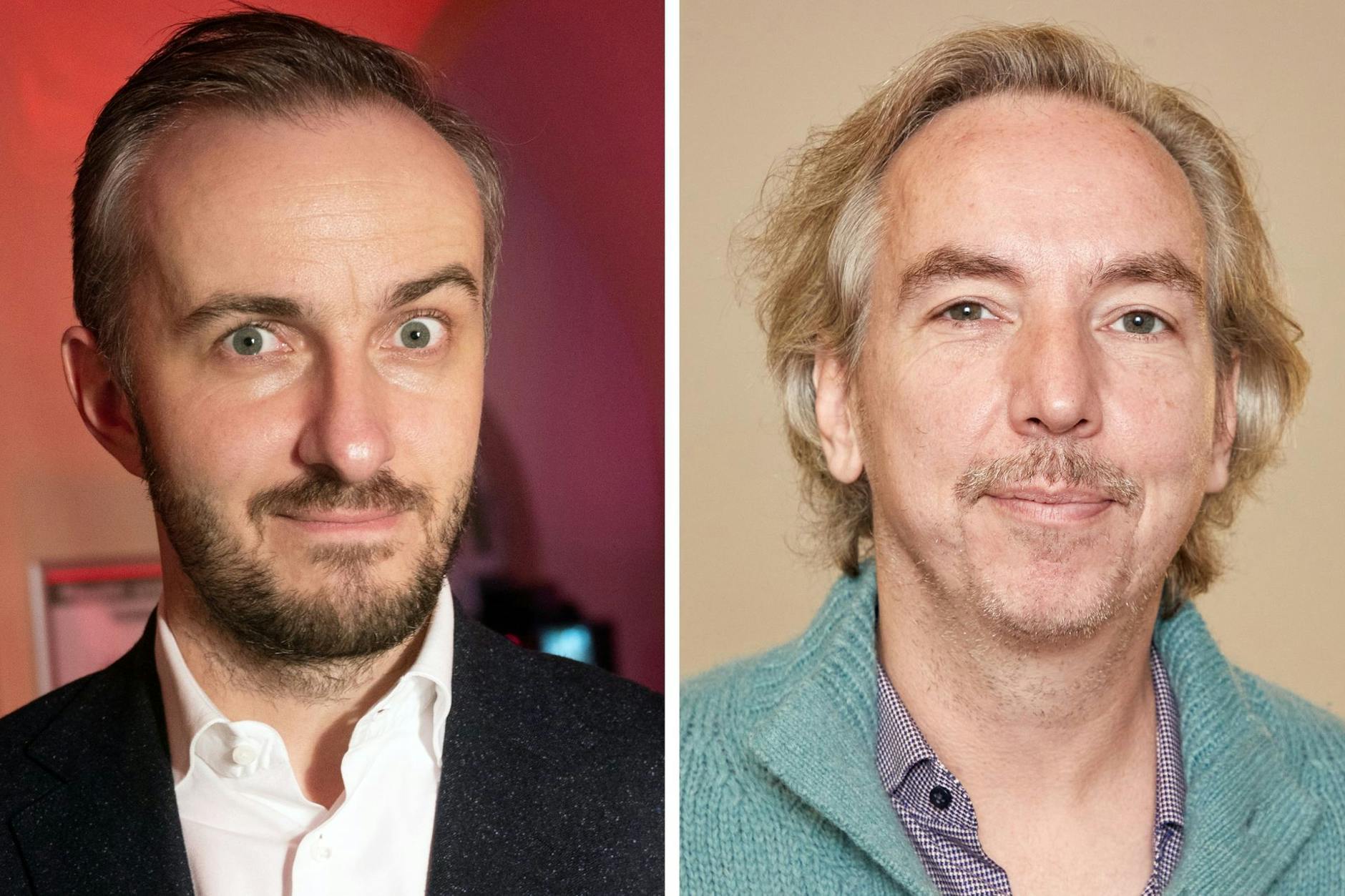 Vergriffen sich in ihrem Podcast im Ton: Jan Böhmermann (l.) und Olli Schulz