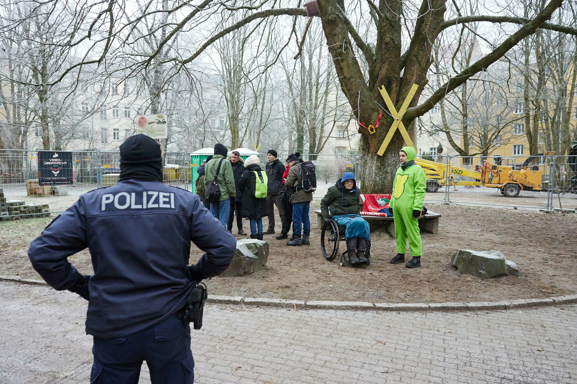 Demonstration gegen das Gesobau-Vorhaben in Pankow.