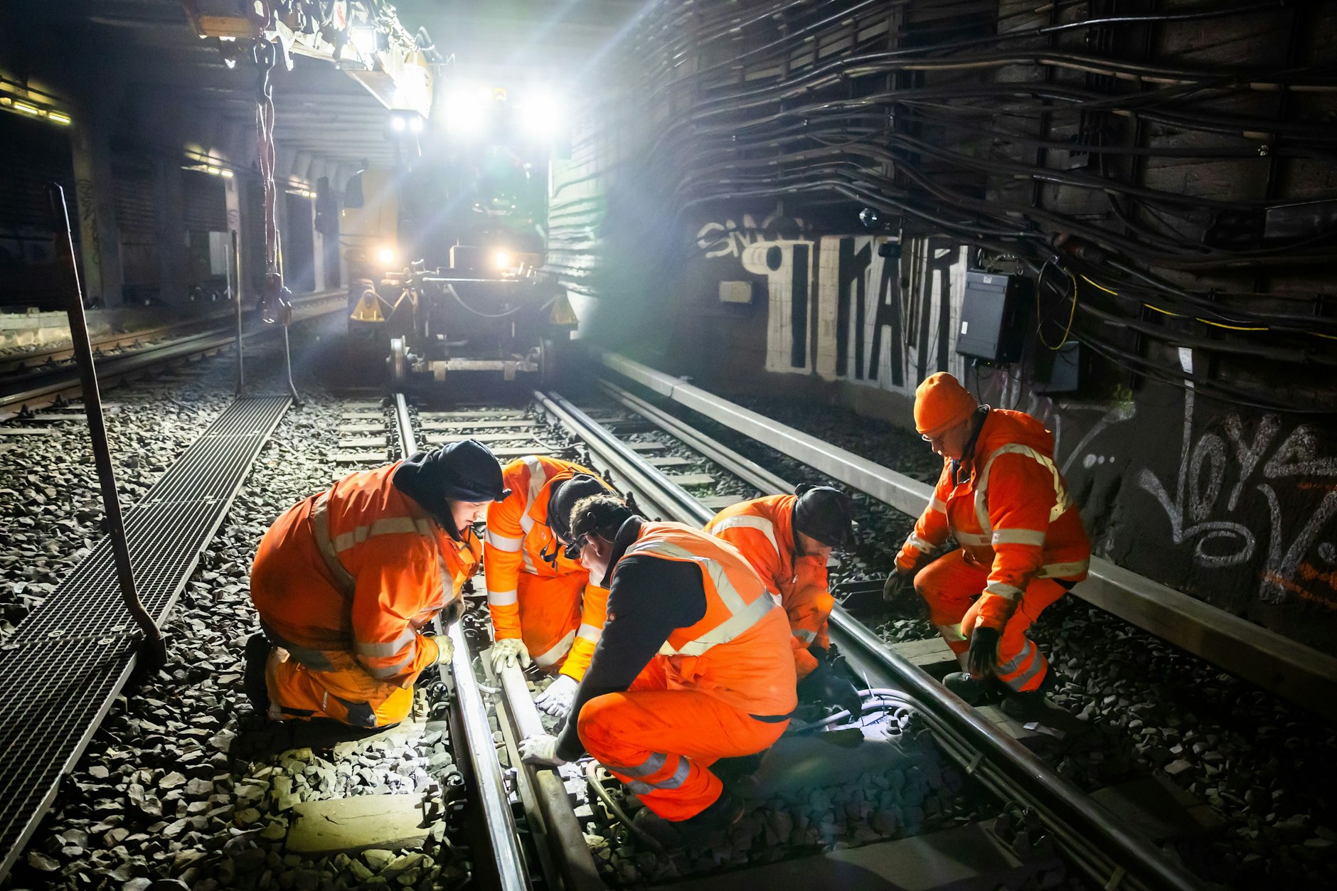 Bauarbeiten im Nord-Süd-Tunnel der S-Bahn. Auch Anfang 2026 wird dort gebaut.