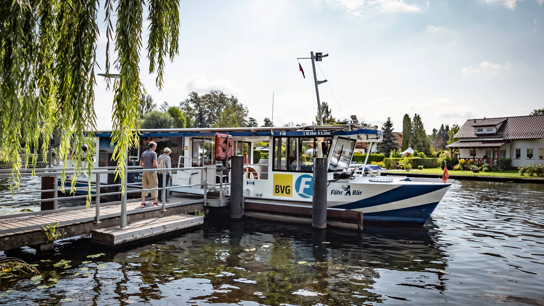 Das Berlin-Ticket gilt auch für die Fähre F23 an der Müggelspree.