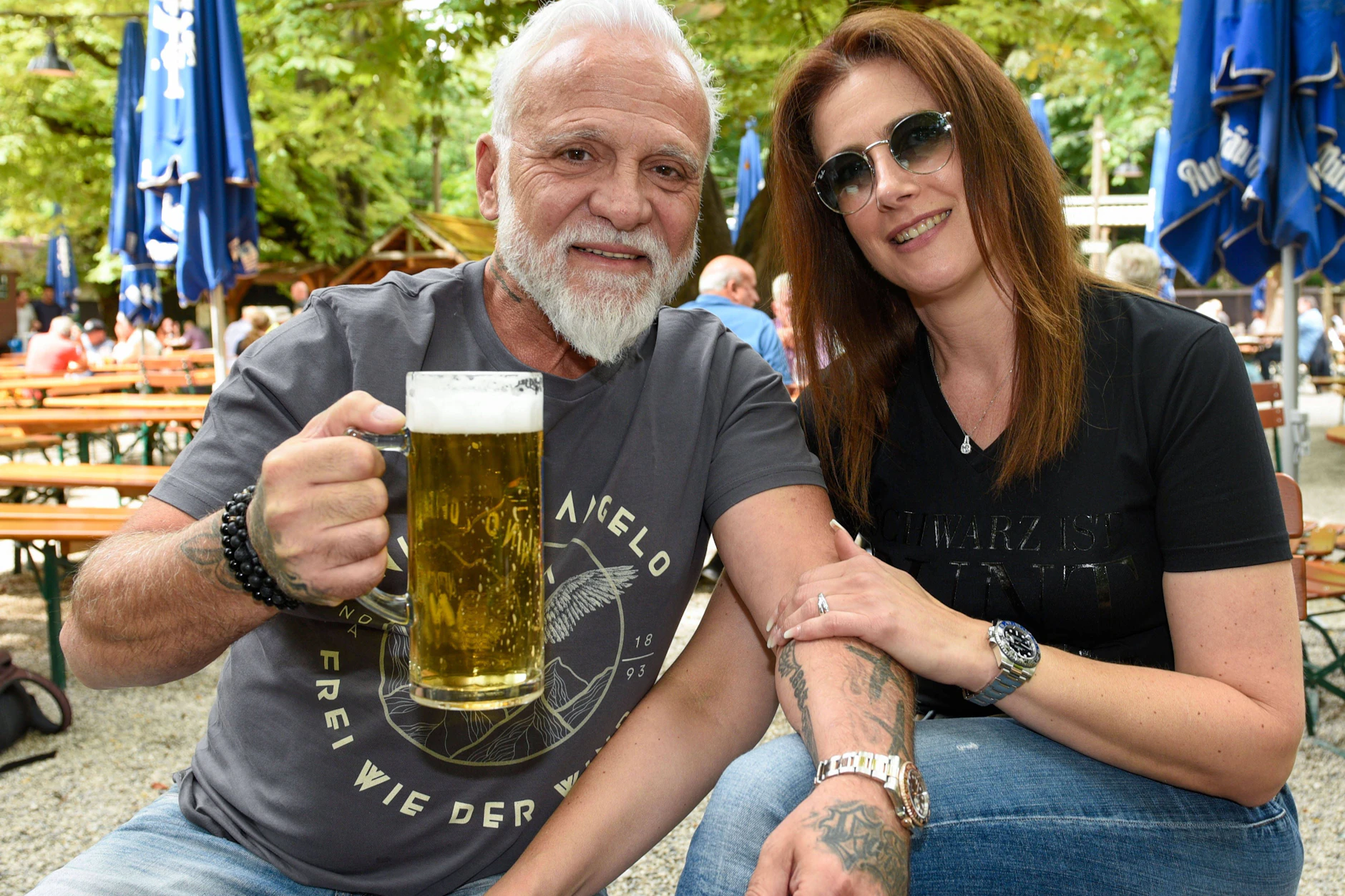 Nino de Angelo mit seiner Partnerin Simone – er nennt sie seinen „Heimathafen".