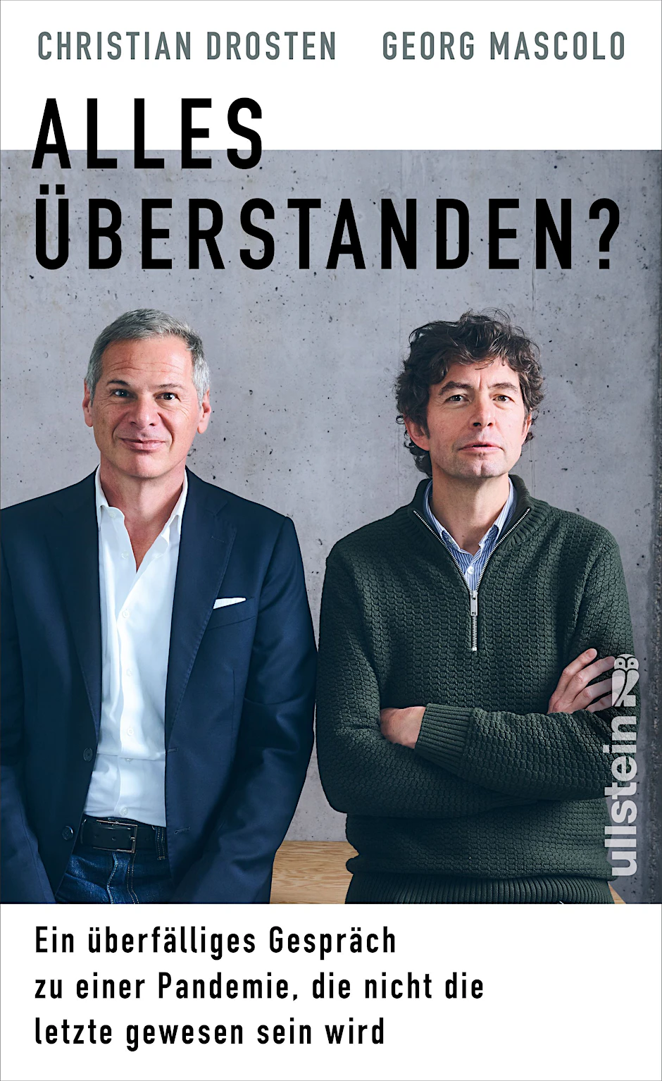 Georg Mascolo (l.) und Christian Drosten auf dem Cover des Buchs „Alles überstanden?“