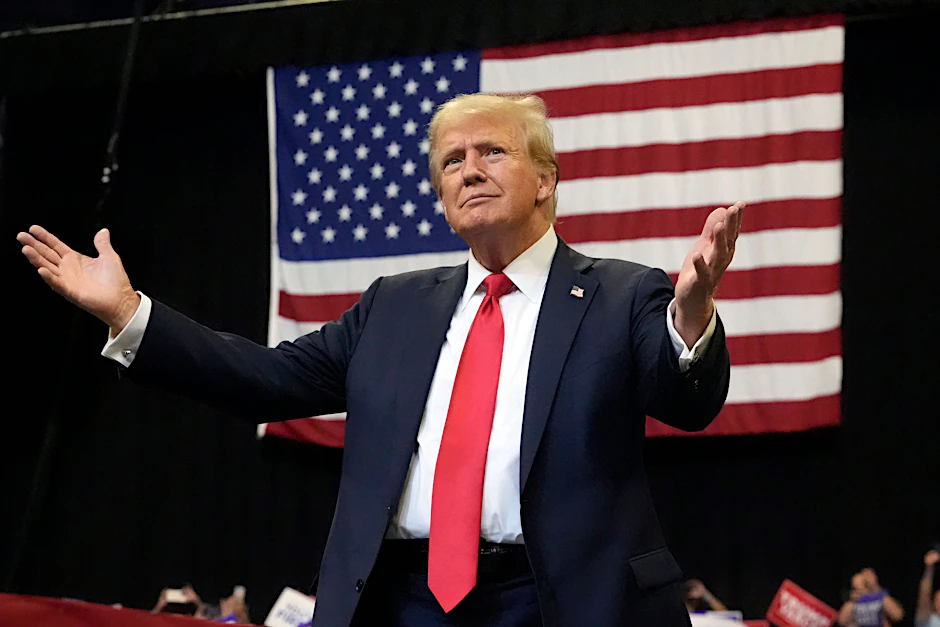 Donald Trump am 9. August 2024. Der republikanische Präsidentschaftskandidat hatte laut New York Times schwierige Wochen.