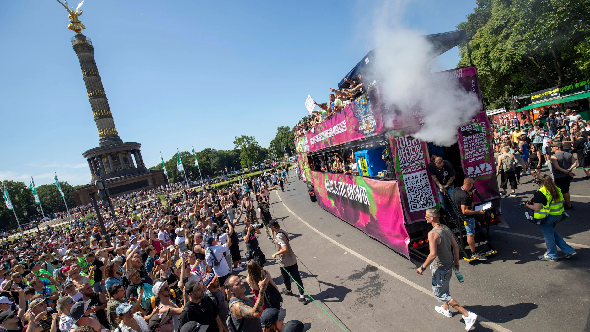 Boom-boom-tschak: Rings um die Siegessäule wird am Sonntag getanzt.