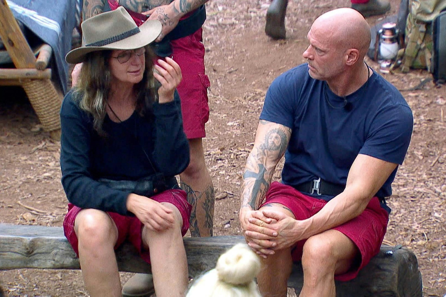 Hanka Rackwitz und Thorsten Legat im Legenden-Dschungelcamp