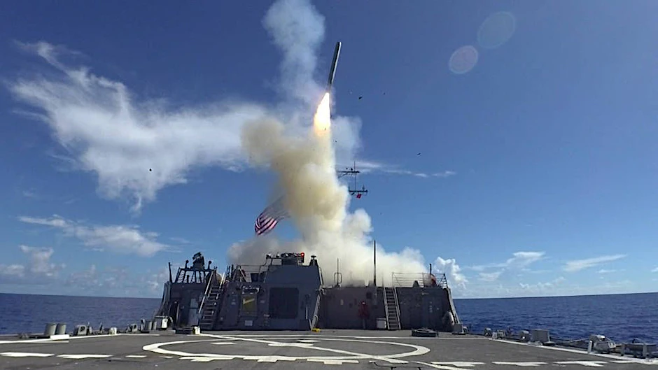 Abschuss einer Tomahawk-Landrakete: Dieses, auch atomar bestückbare System, sollte eigentlich im Laufe der nächsten Jahre in Deutschland stationiert werden.