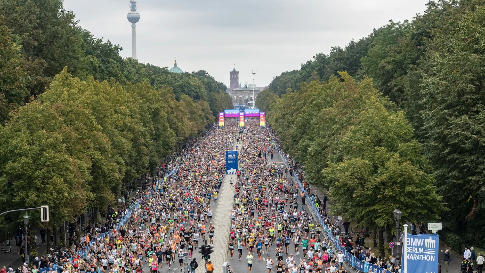 Knapp 55.000 Starter haben sich in diesem Jahr für den Berlin-Marathon angemeldet.
