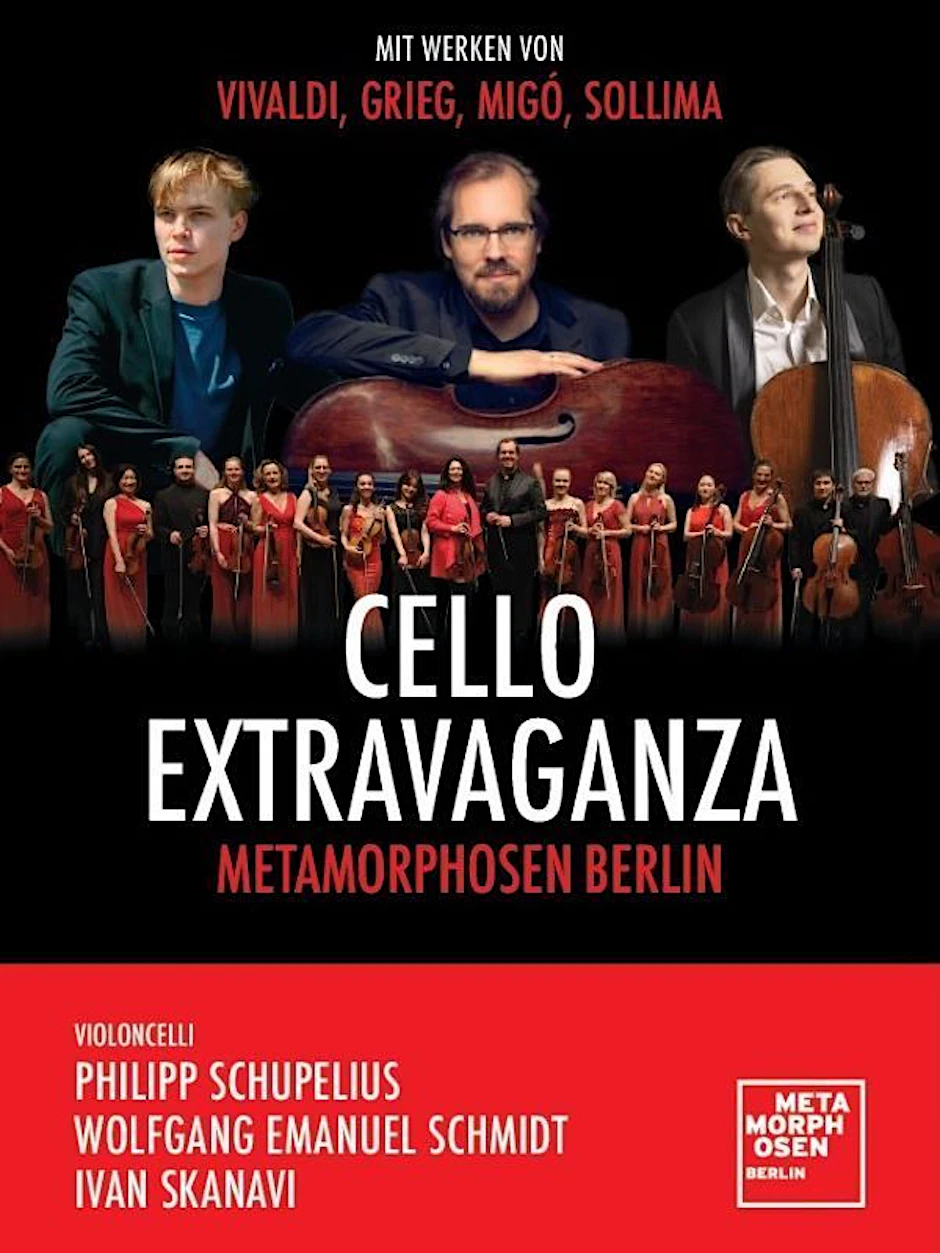 Klassik auf höchstem Niveau: Das Galakonzert der Metamorphosen Berlin im Kammermusiksaal der&nbsp;Philharmonie Berlin. Ein Muss für alle&nbsp;Celloliebhaber!&nbsp;