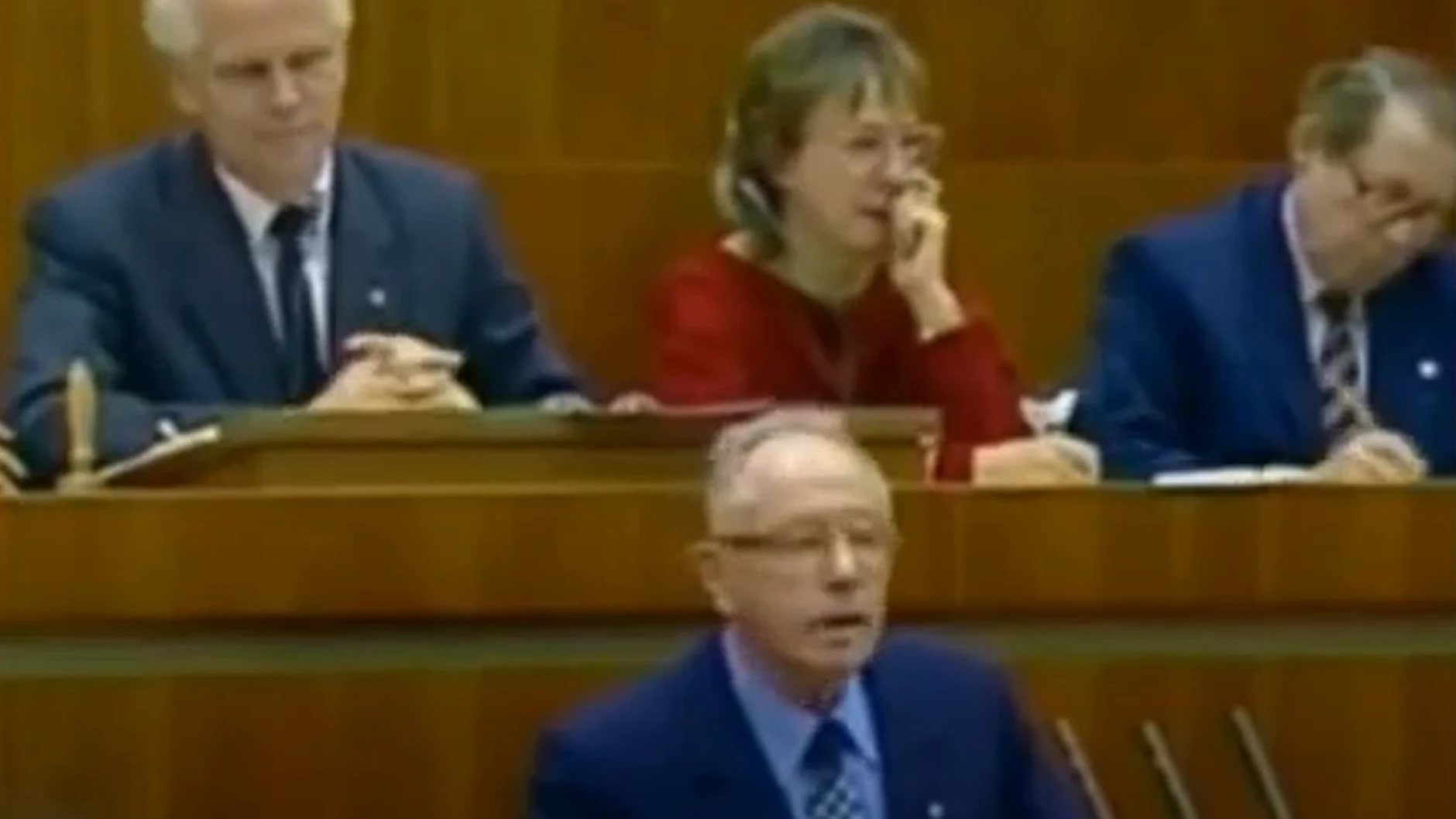 Erich Mielke bei seiner Rede am 13. November 1989 in der Volkskammer.