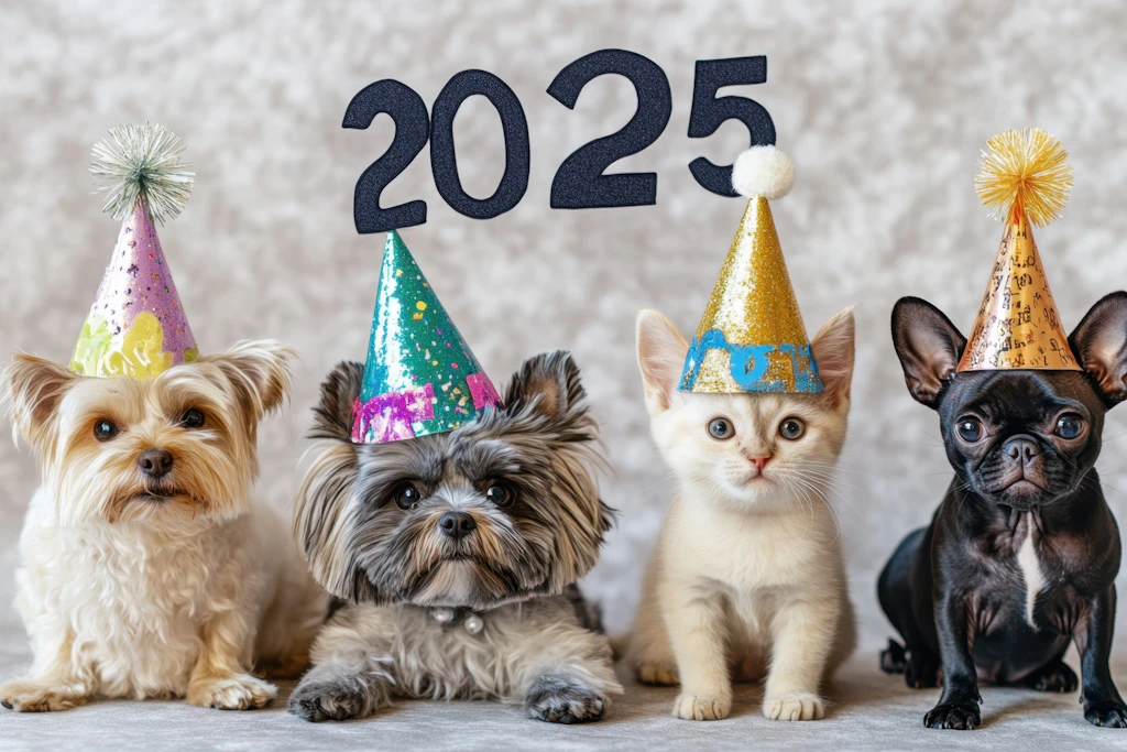 Süße Hunde und Katzen, die trotz perfider Gerüchte nicht im Kochtopf gelandet sind und hoffentlich unbeschadet ins neue Jahr kommen.