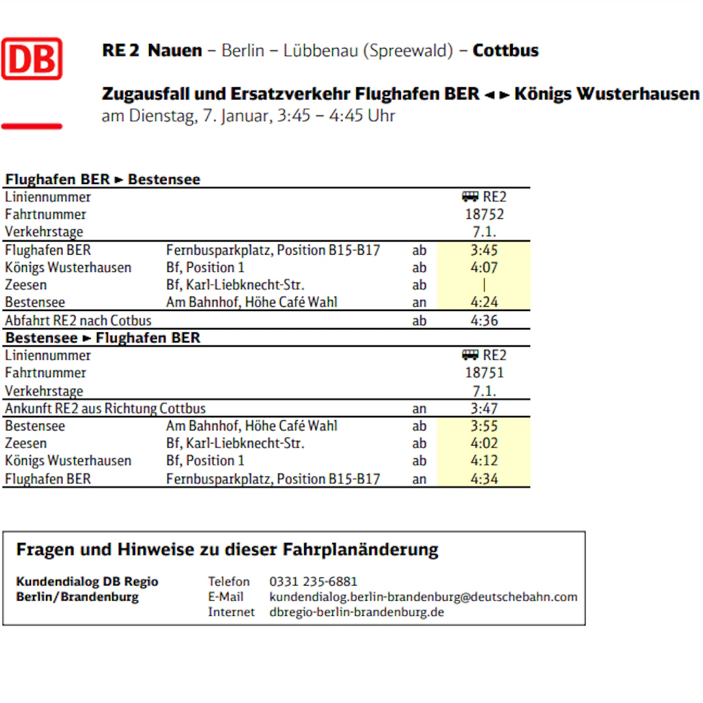 So fährt der Ersatzverkehr zum Flughafen BER.