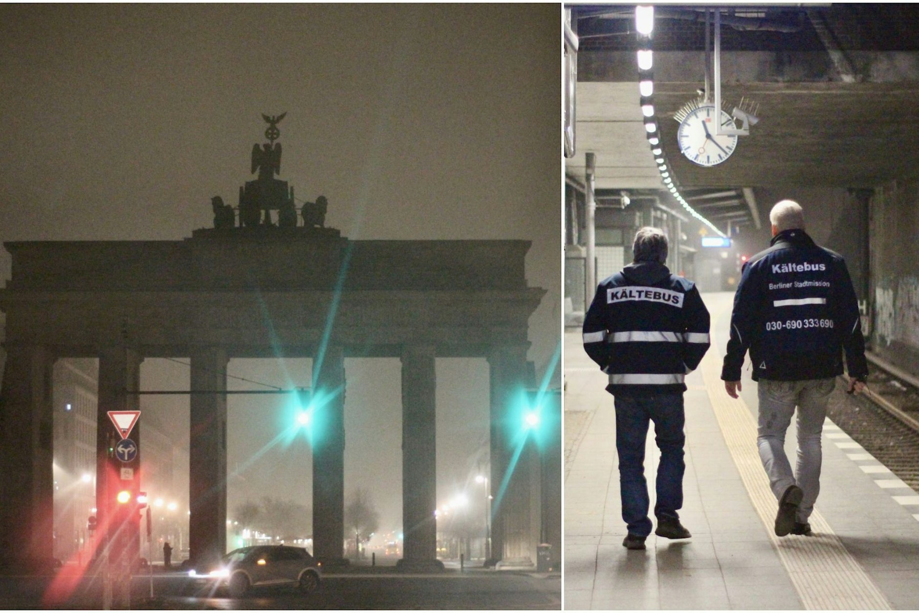 Es ist Mitte Januar, Minusgrade. Das Kältebusteam sammelt Wohnungslose von der Straße auf und fährt sie auf ihren Wunsch zu einem sicheren Übernachtungsplatz.