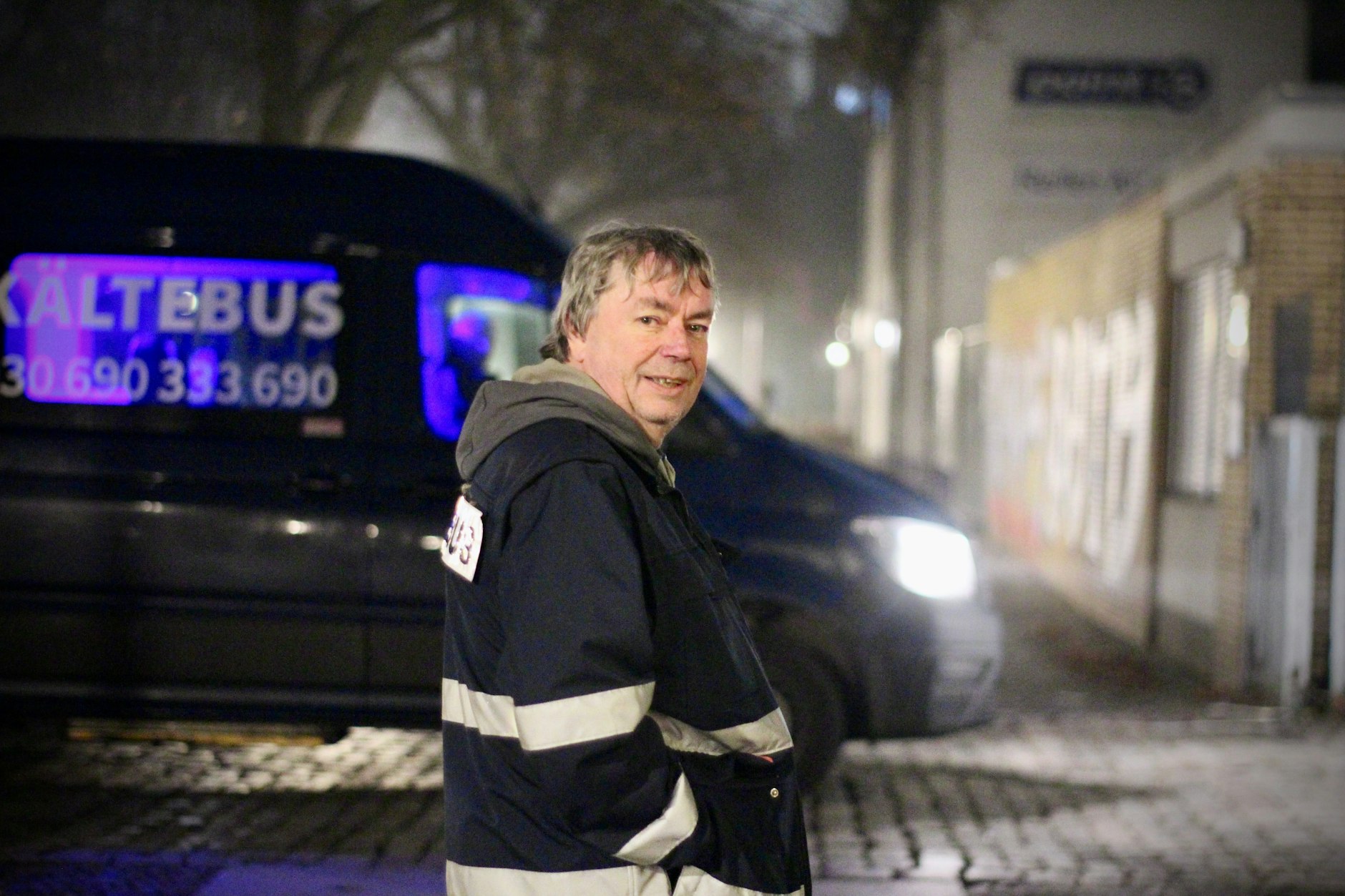 Matthias Spreemann fährt seit 6 Jahren den Kältebus durch Berlin.