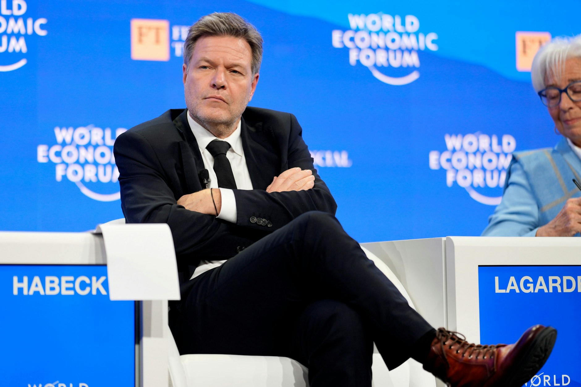 Robert Habeck, Minister für Wirtschaft und Klimaschutz, beim Weltwirtschaftsforum in Davos