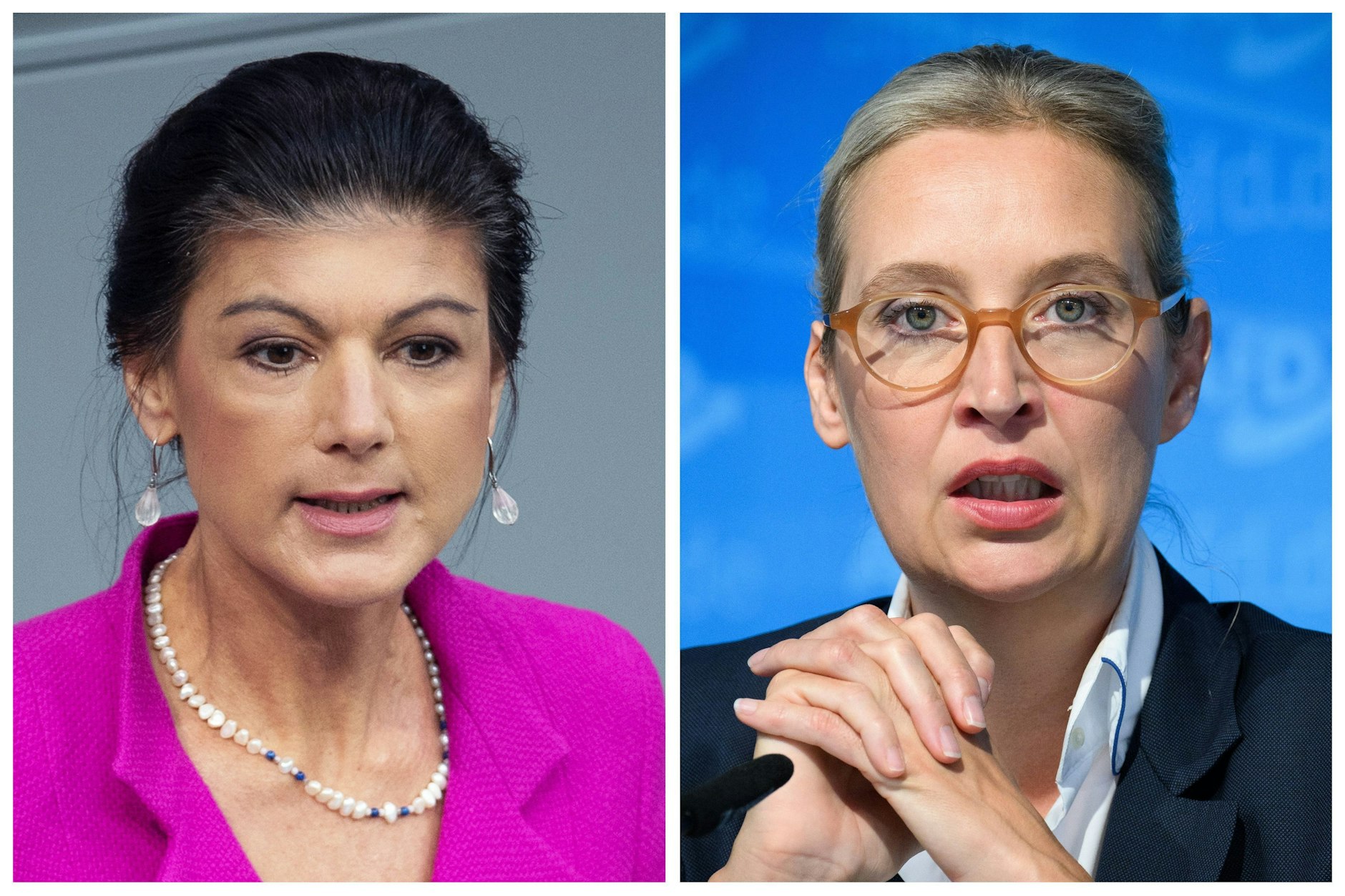 Sahra Wagenknecht und Alice Weidel im Duell.