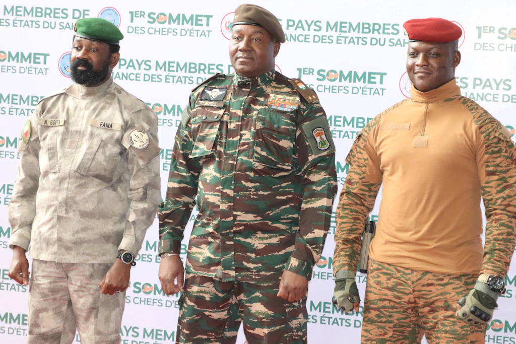 Staatschefs von Burkina Faso, Mali und Niger.