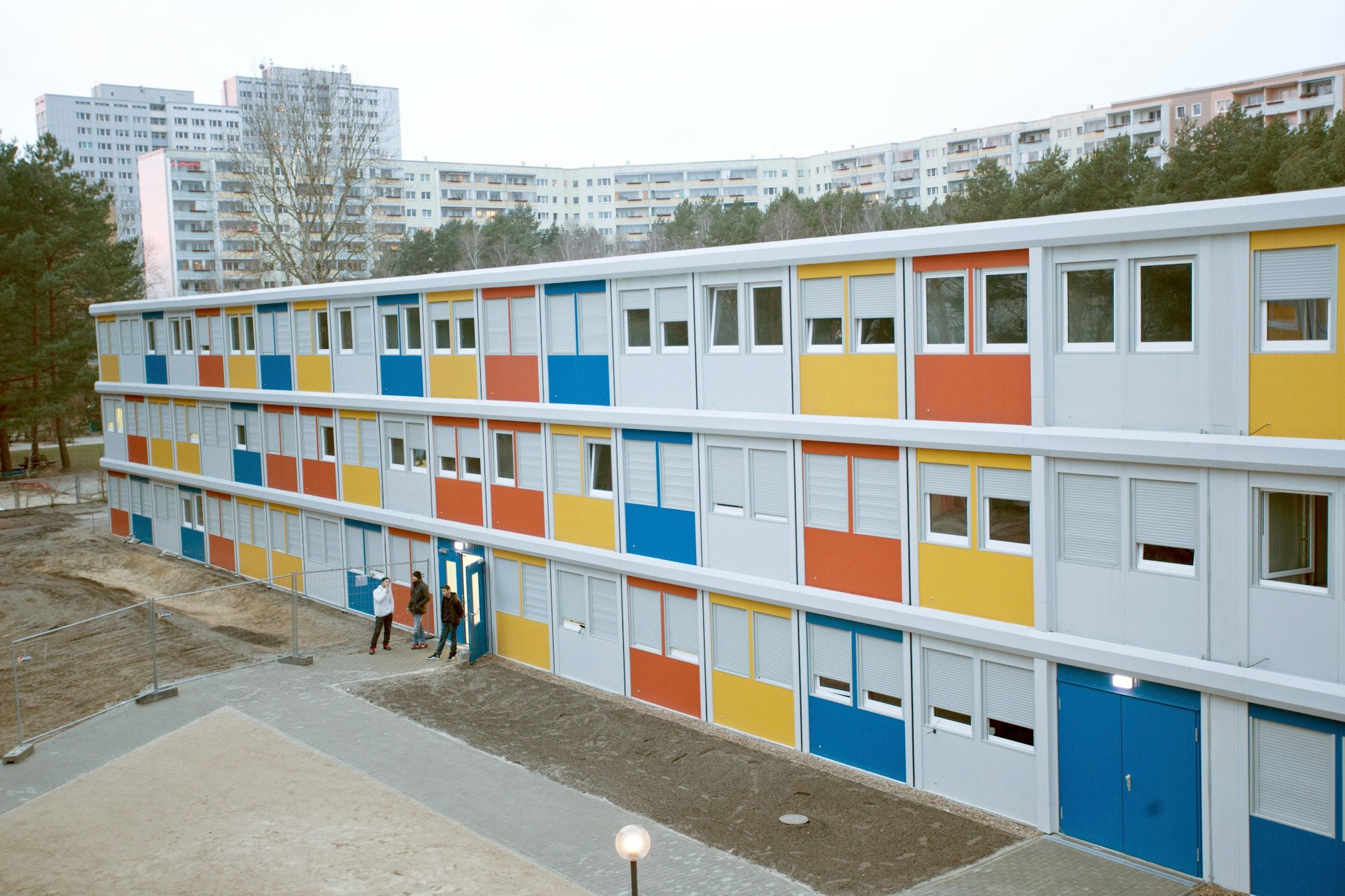 So ein Wohncontainerdorf für Flüchtlinge wurde 2015 in Berlin-Köpenick gebaut. 