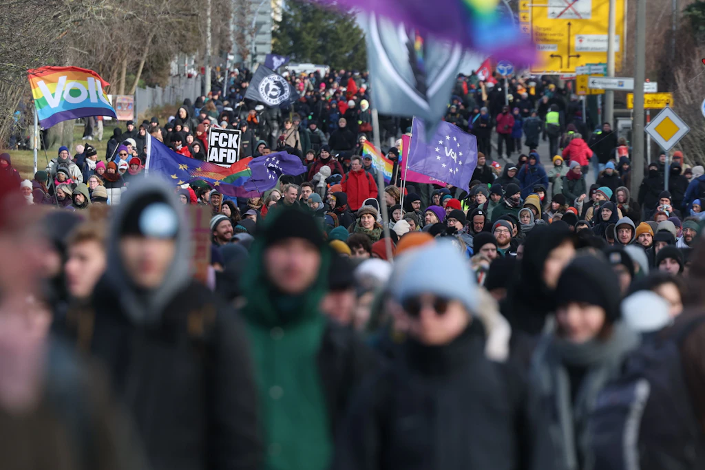Demonstrationen verzögerten AfD-Parteitage bereits zuvor, wie hier in Riesa.
