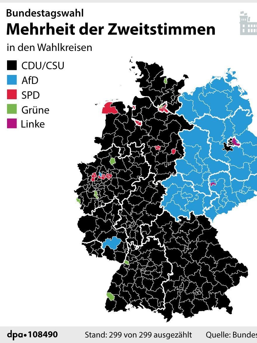 Bundestagswahl Zweitstimmen