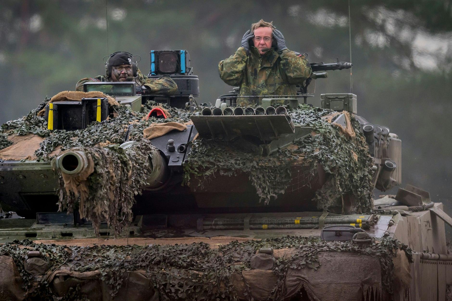 Bundesverteidigungsminister Boris Pistorius zu Besuch beim Panzerbataillon 203 in Augustdorf.