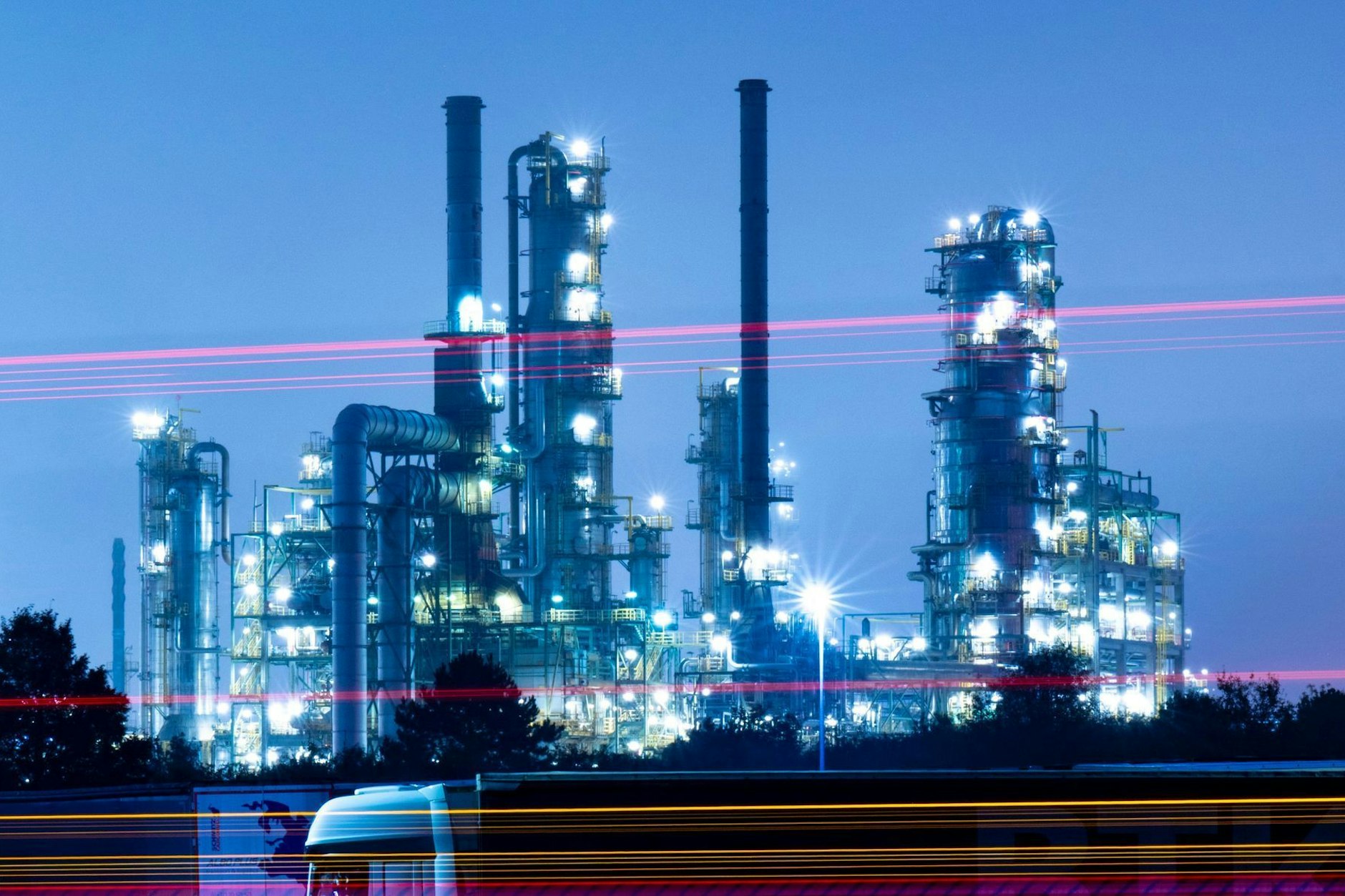 Blick auf die Raffinerie in Leuna.