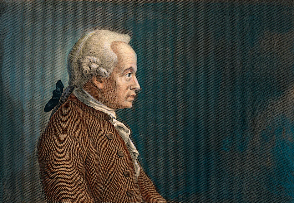 Immanuel Kant auf einem Stahlstich aus dem 19. Jahrhundert