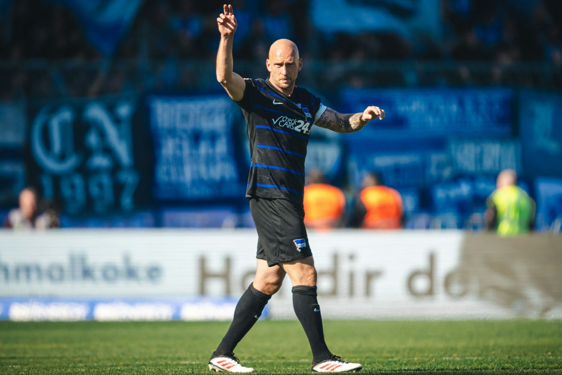 Ein Mann der klaren Worte: Toni Leistner sagte nach dem Sieg in Braunschweig, was er von der zuletzt gehörten Kritik an Hertha BSC hält.