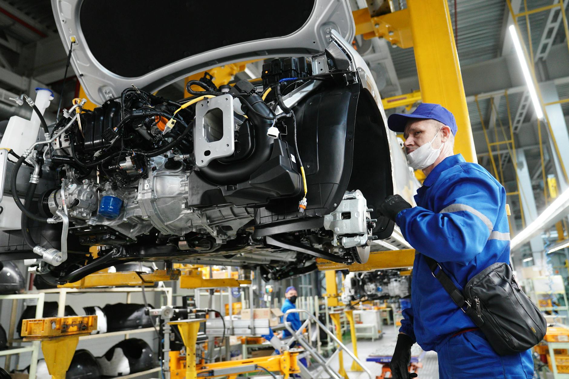 Produktion im Autowerk Avtotor in Kaliningrad im September 2021. Avtotor hatte bis 2022 unter anderem eine Kooperation mit BMW. (Symbolbild)
