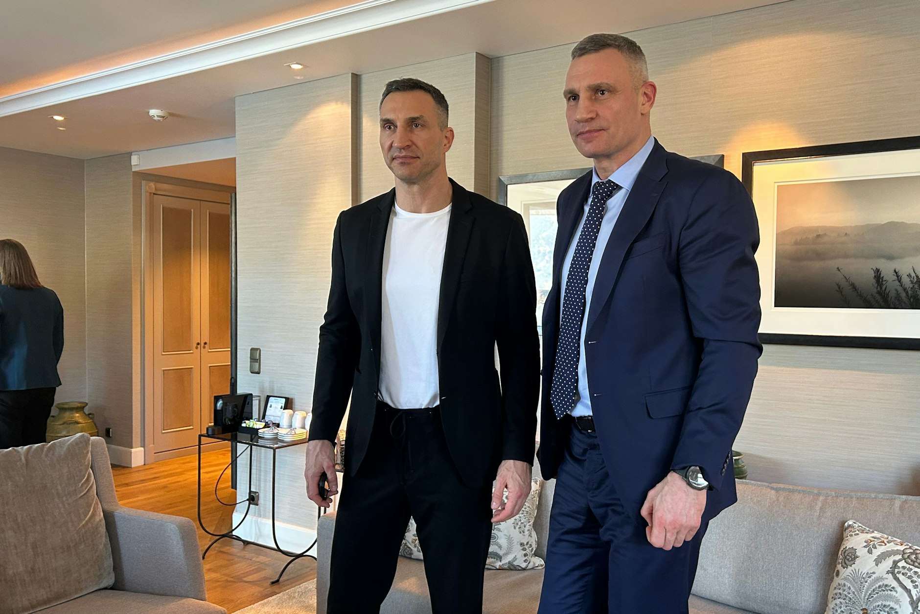 Wladimir (l.) und Vitali Klitschko bei einer Veranstaltung am Tegernsee.