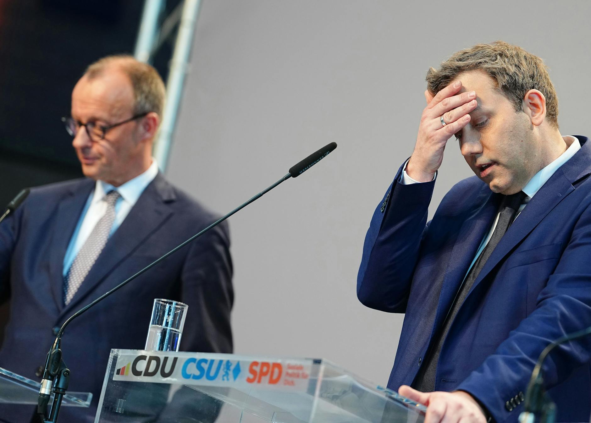 Friedrich Merz (l)und Lars Klingbeil