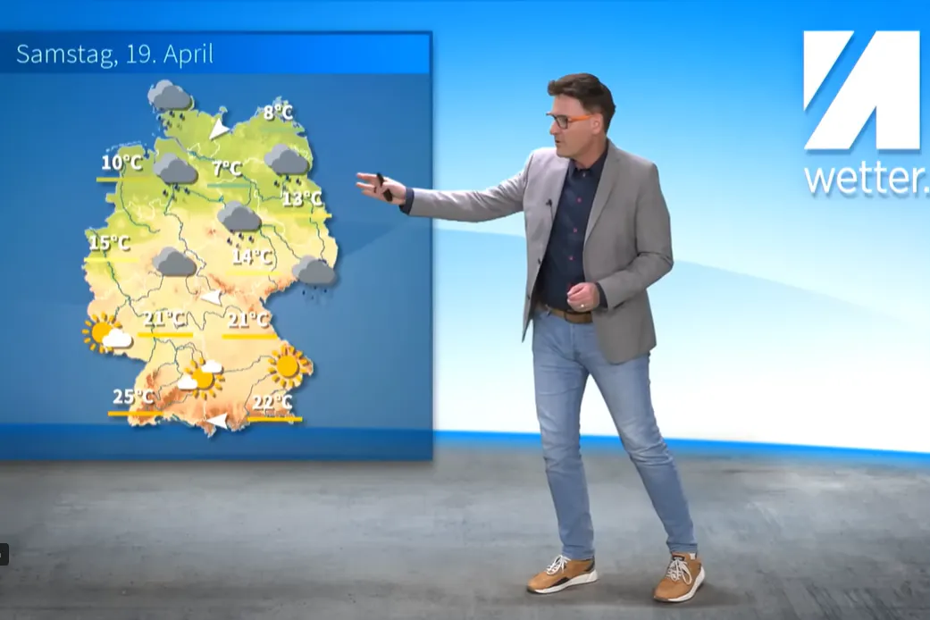 Der Ostersamstag wird im Norden und Osten regnerisch, während der Süden schon wieder auf Wärme und Sonne umschaltet.