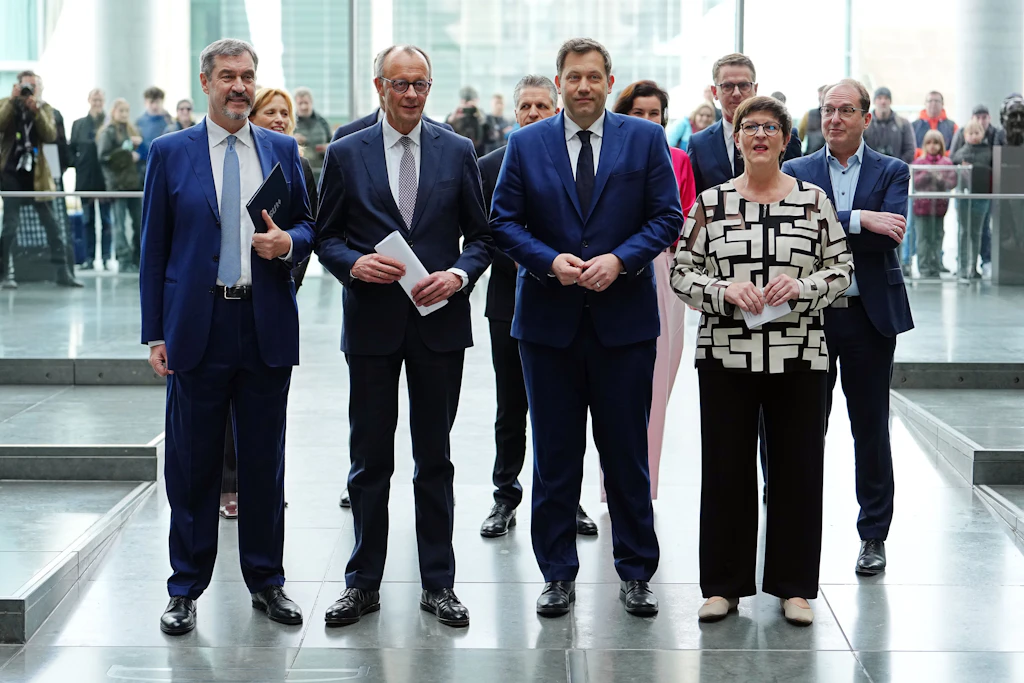 Söder, Merz, Klingbeil und Esken (v.l.n.r.)