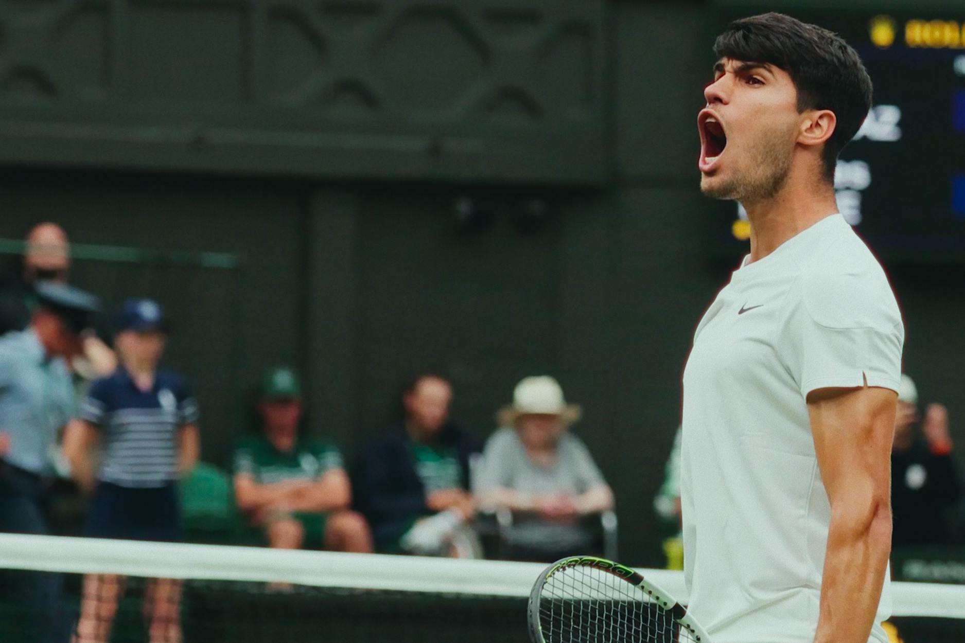 Auf dem Weg zum vierten Grand Slam: Carlos Alcaraz in Wimbledon.