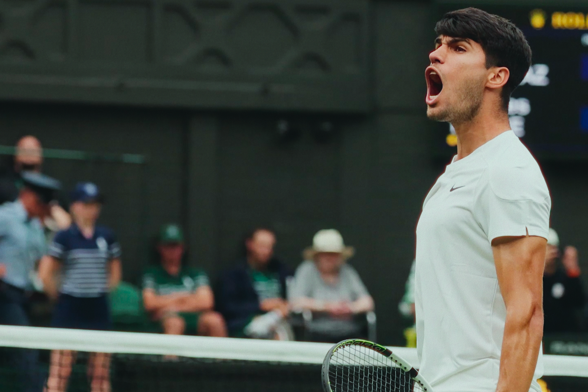 Auf dem Weg zum vierten Grand Slam: Carlos Alcaraz in Wimbledon.