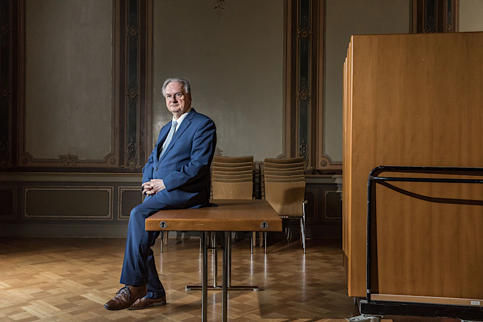 Reiner Haseloff in der Staatskanzlei in Magdeburg.