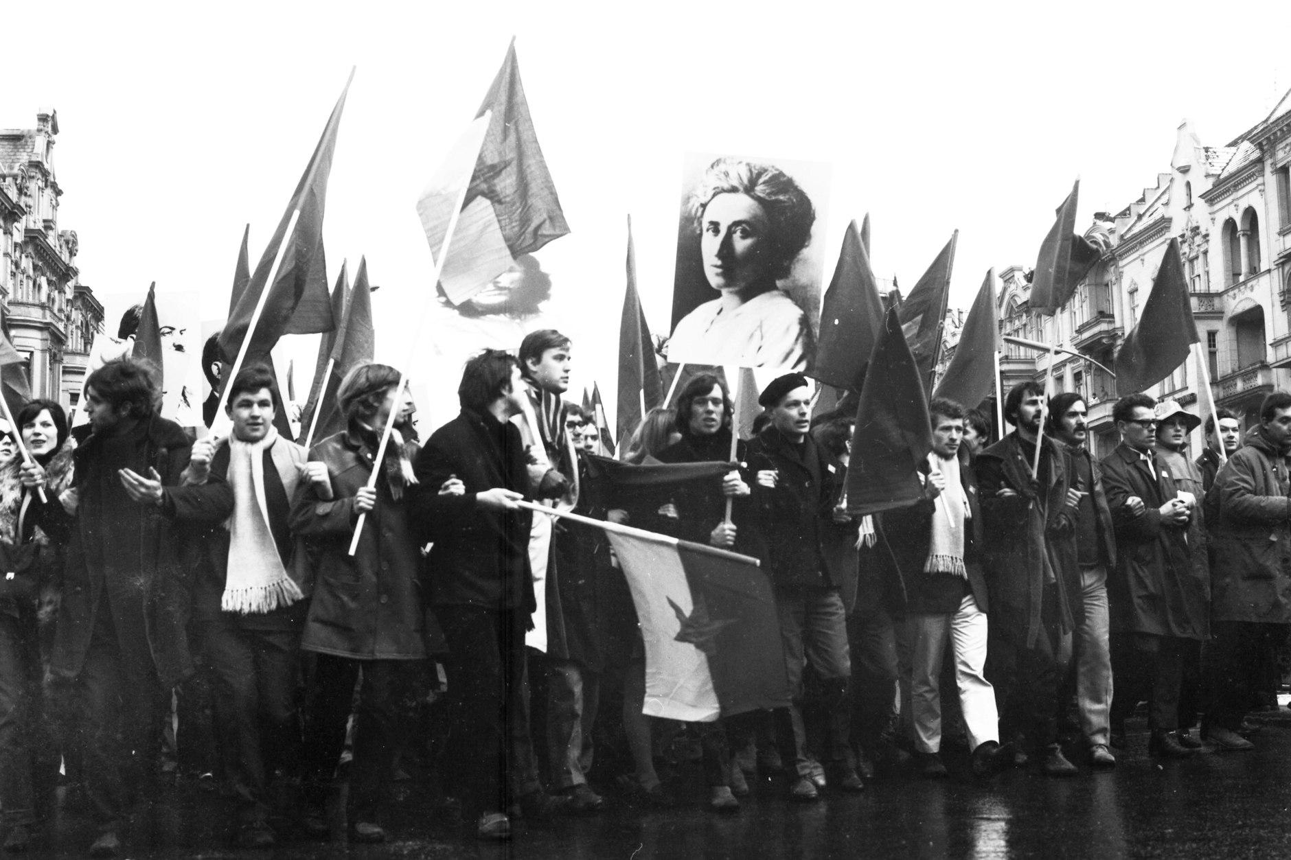 Demo der Studenten der Technischen Universität im Anschluss an den „Vietnam-Kongress“&nbsp;im Jahr 1968.