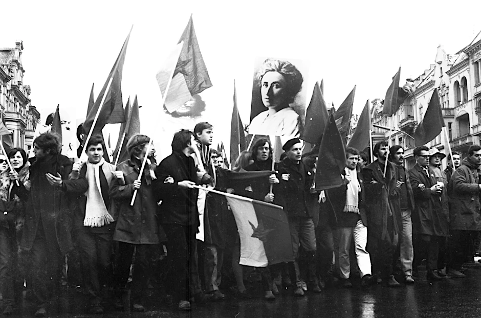Demo der Studenten der Technischen Universität im Anschluss an den „Vietnam-Kongress“&nbsp;im Jahr 1968.