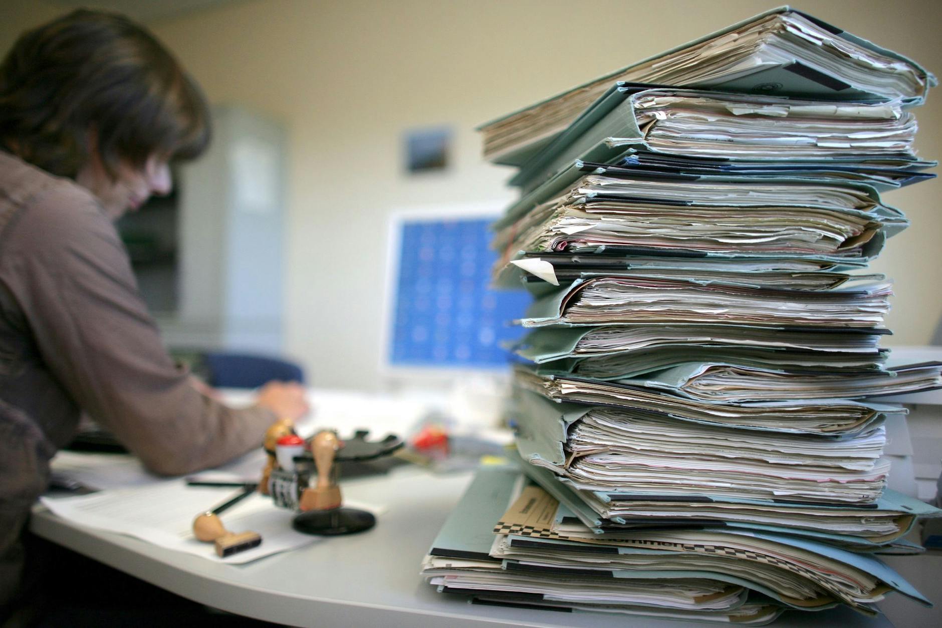 Regelhafter Dienstbetrieb kaum noch gegeben: Fallakten in Behörde