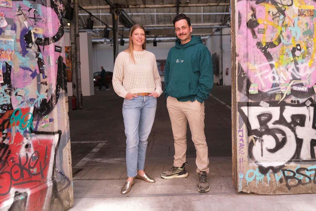 Kerstin Stenkat (Mercedes) und Omar Lessoued (Über Fresh)