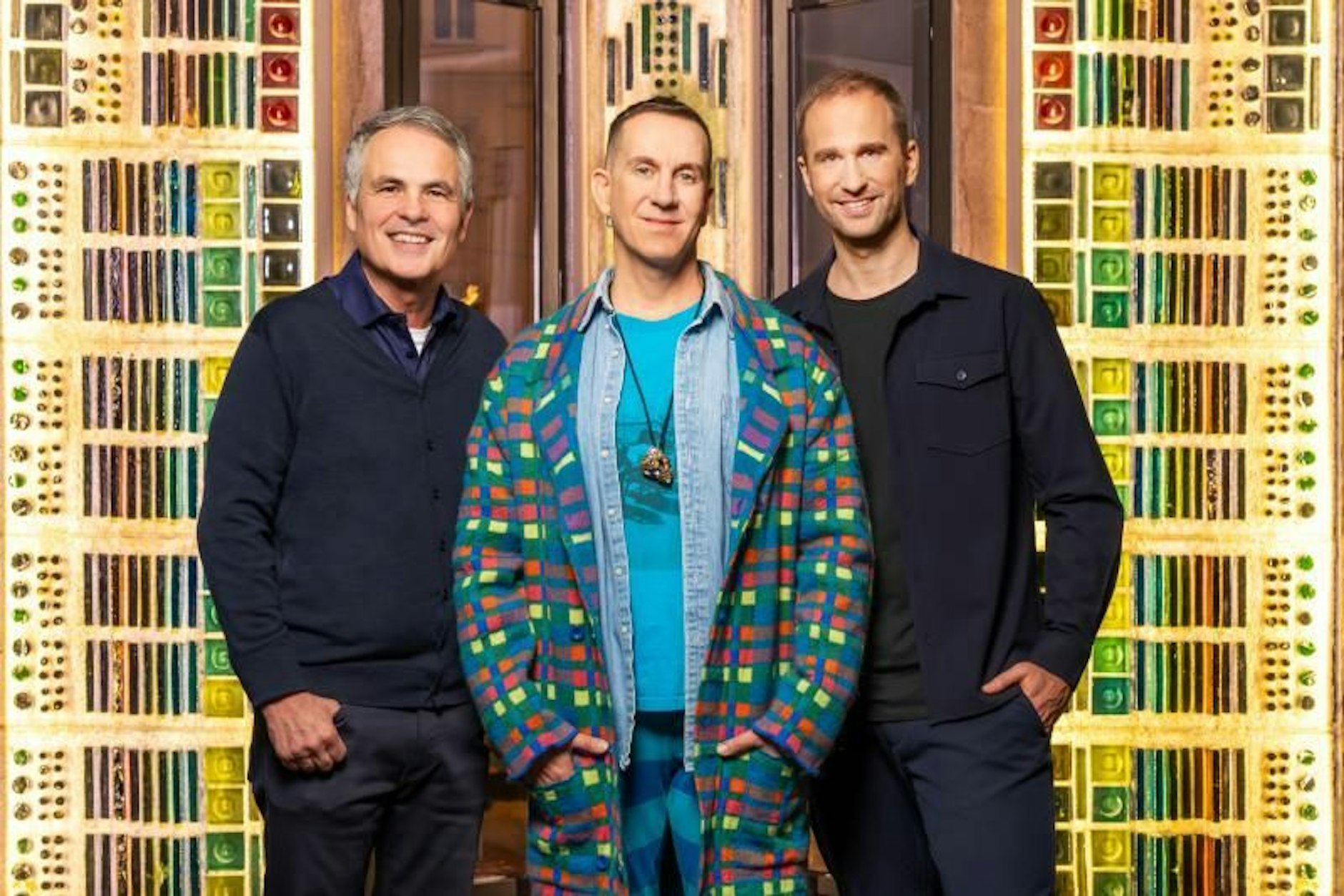 Intendant und Produzent Berndt Schmidt, Stardesigner Jeremy Scott und Autor und Regisseur Oliver Hoppmann (von links nach rechts)