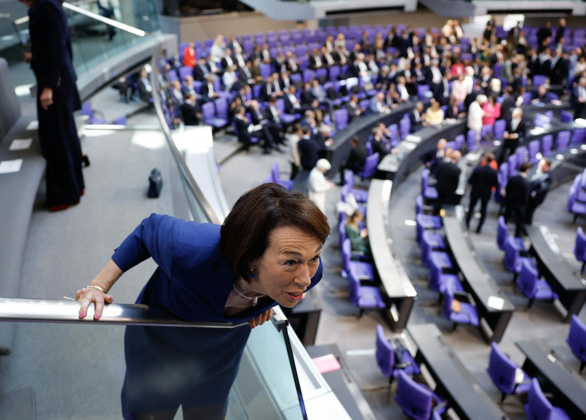 Charlotte Merz, auf der Besuchertribüne. Für ihren Ehemann lief es nicht wie geplant